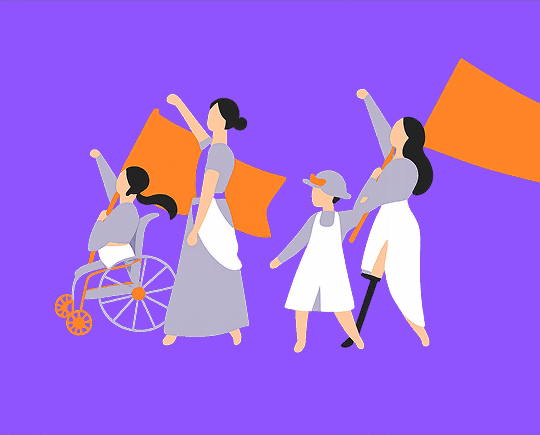 AWDPI community members together in support
