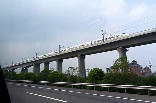 High-speed rail line in Hangzhou